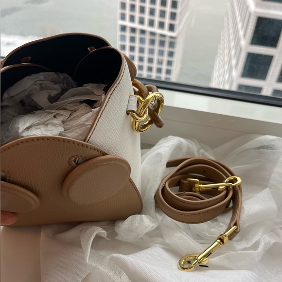 YUZEFI leather Pepper Bag in Cappuccino Bianco, 2 handles - LIKE NEW - Picture 10 of 16